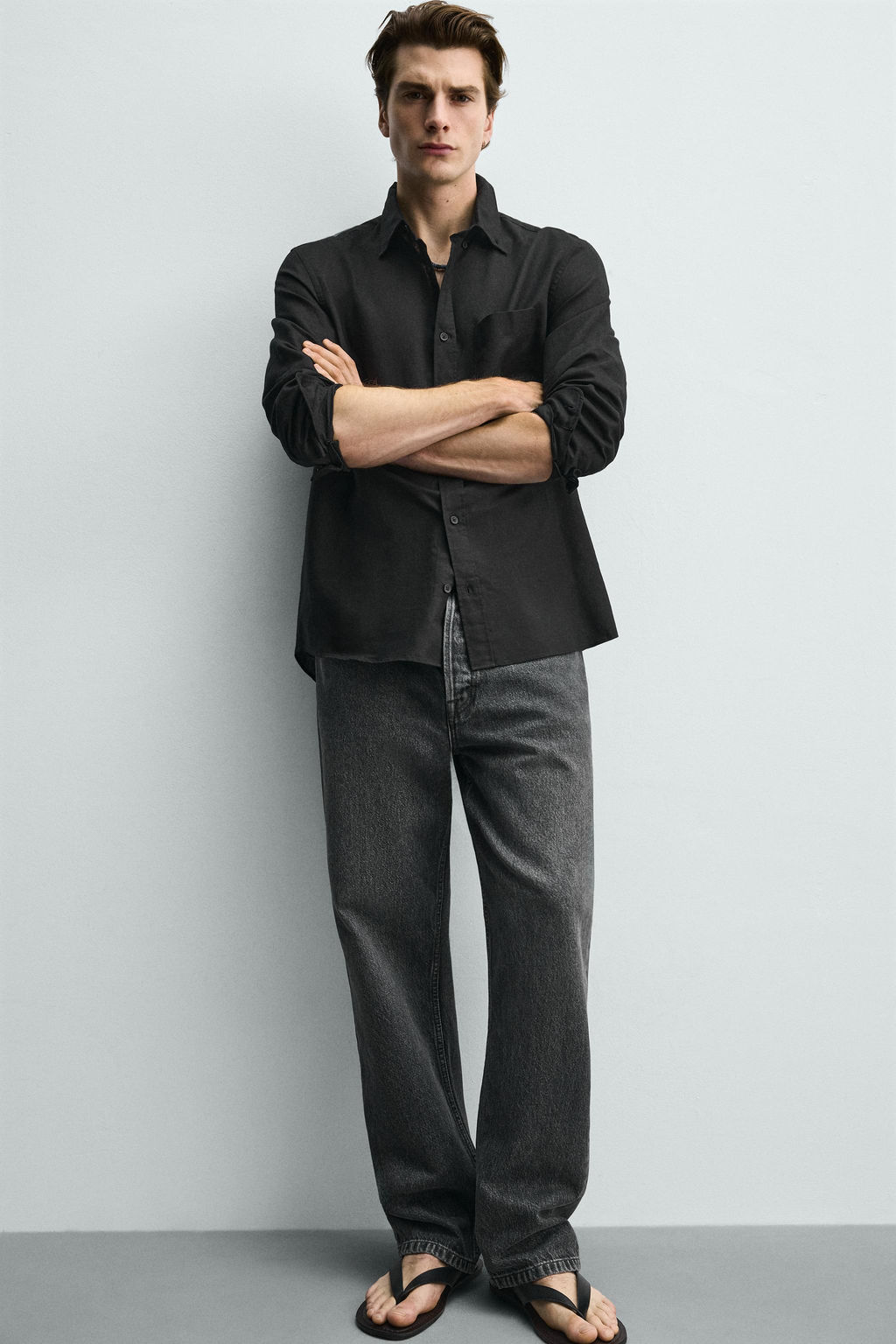 CAMISA REGULAR FIT BOLSILLOS / Lima claro - Zara фото 15