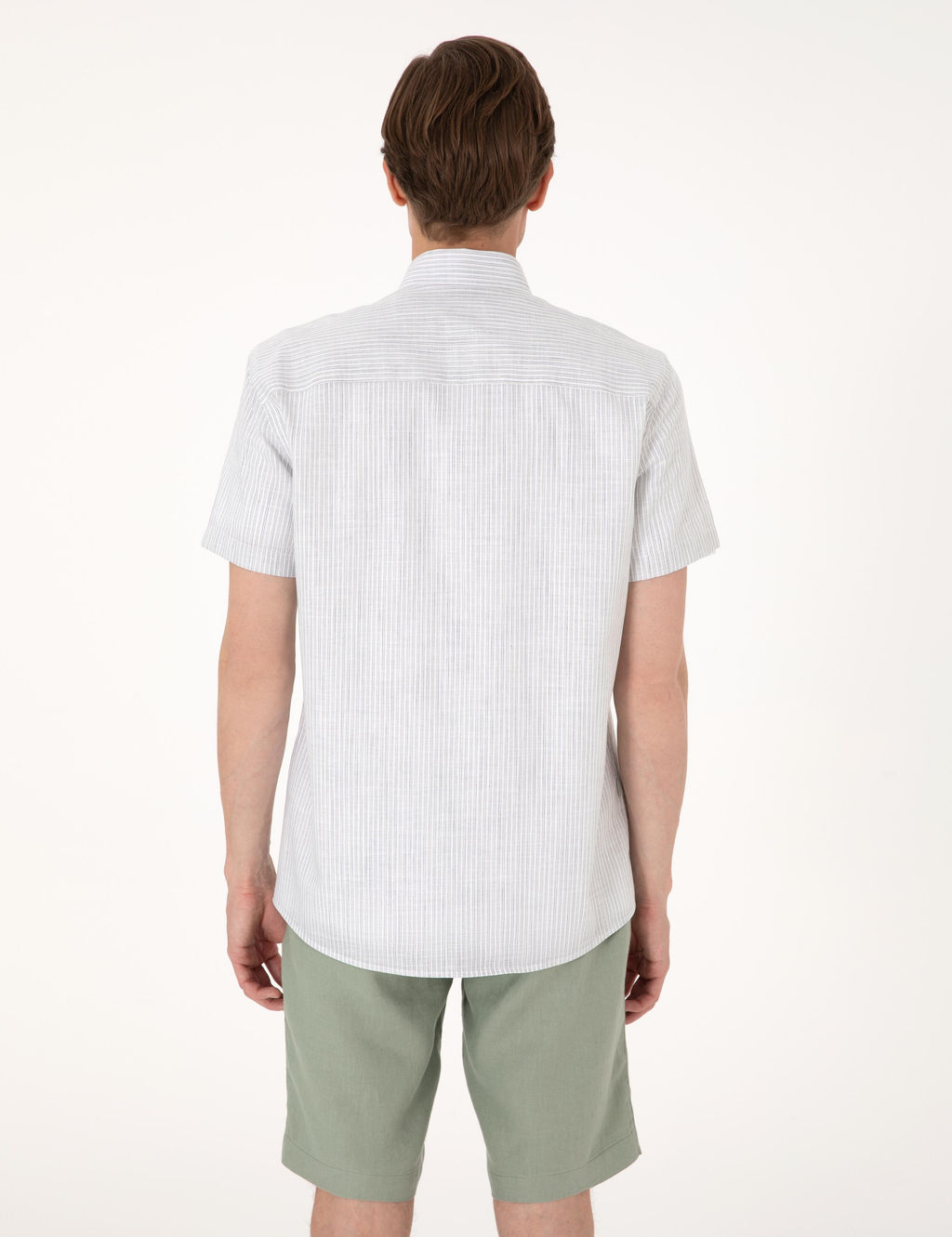 Haki Regular Fit K_sa Kollu G_mlek