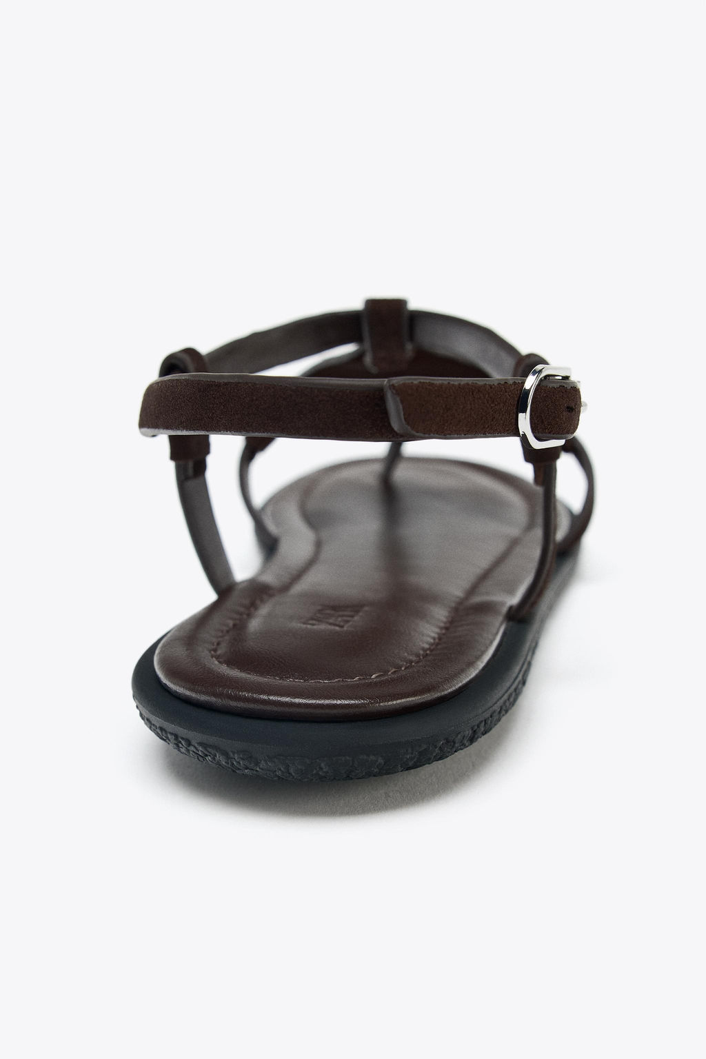 ANIMAL PRINT LEATHER AND SHEEPSKIN SANDALS - Zara фото 6