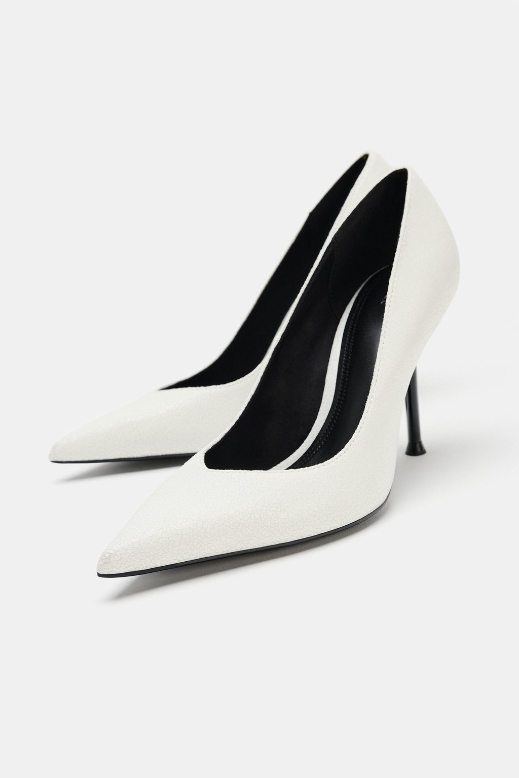 ZAPATO TAC?N EFECTO CRAQUELADO / blanco - Zara фото 3