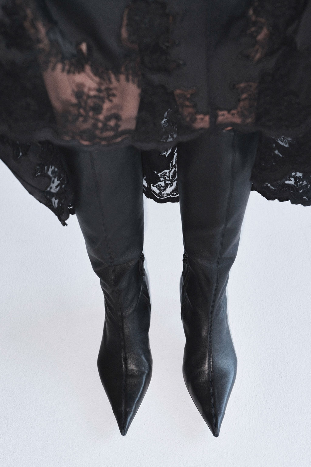 Botas calcet?n de piel con tac?n - H&m фото 2