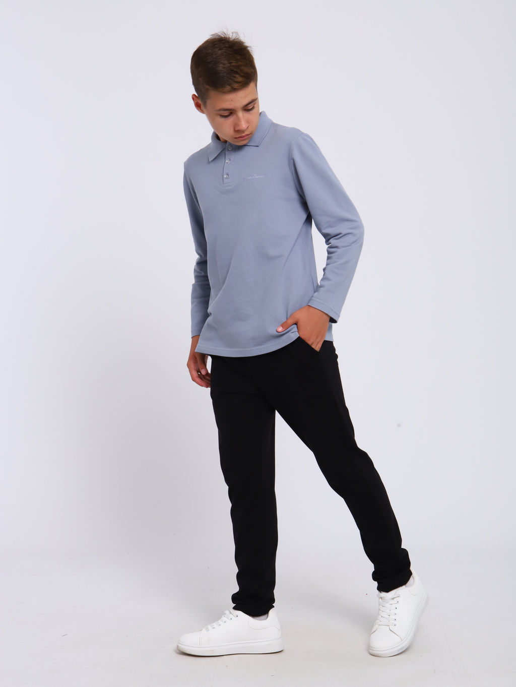 Ладошки / Рубашка-поло Василий белый  фото 27