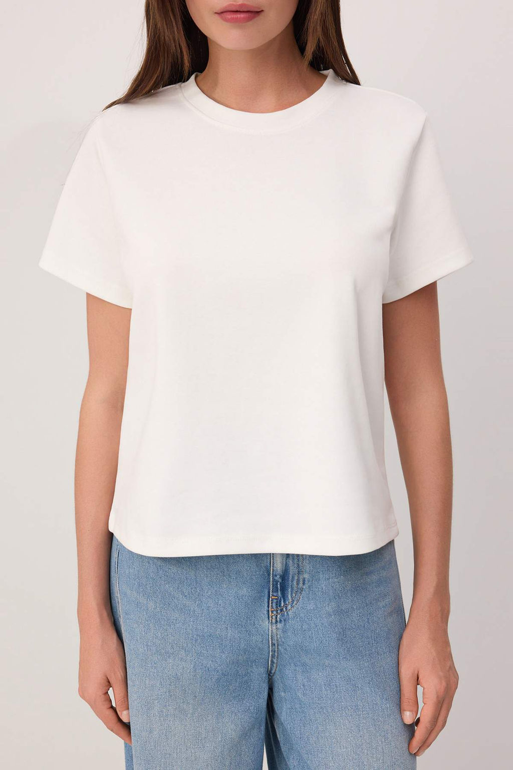 Bordo Duz Regular Bisiklet Yaka Standart Kol K?sa Interlok Orme T-Shirt TWOSS26TS00064 - Trendyolmilla фото 7