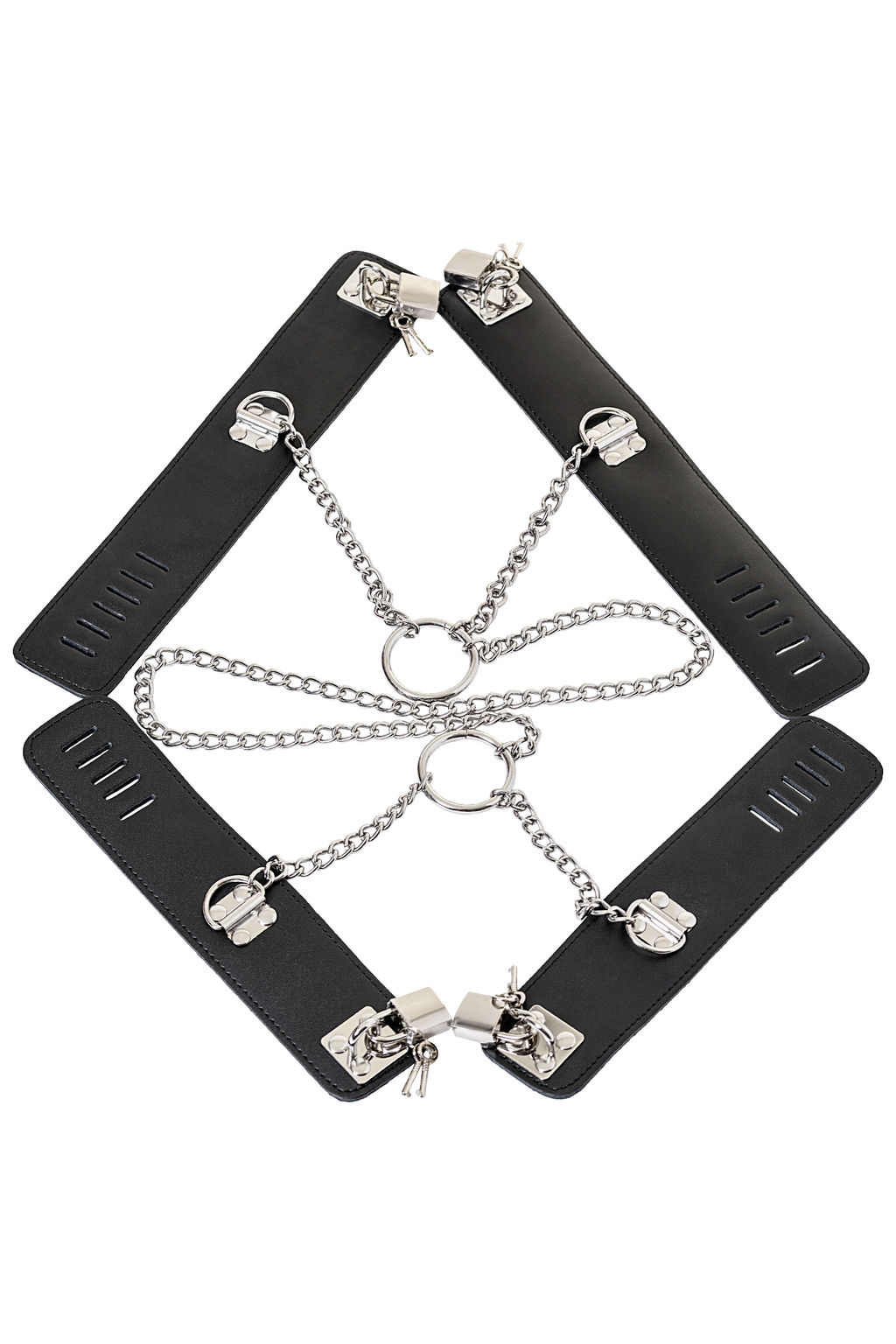 Комплект бондажный TOYFA Theatre, кожа, черный