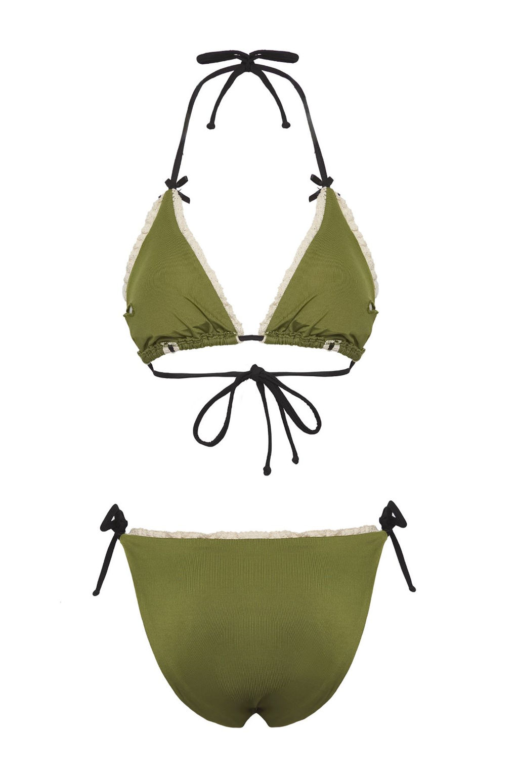TRENDYOLMILLA Haki Ucgen Aksesuar Detayl? Regular Pretty Bikini Tak?m? TBESS25BT00041  фото 8
