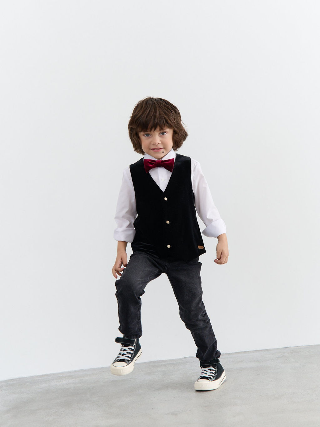 Жилет бархатный Уголь - Bungly фото 3