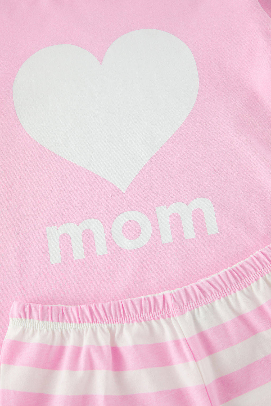 Pembe K?z Cocuk %100 Pamuk Mini Me/Anne-K?z T-Shirt Sort Orme Pijama Tak?m? TKDSS25PT00028 - Trendyolmilla фото 3