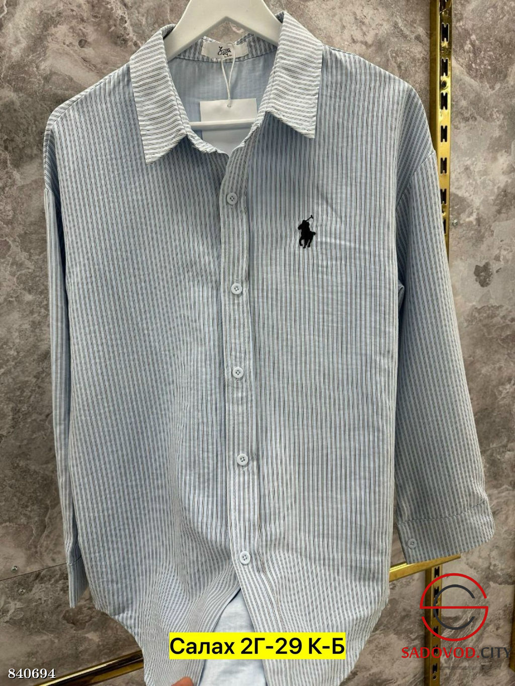 Рубашка женская в мелкую полоску - Bruno фото 3