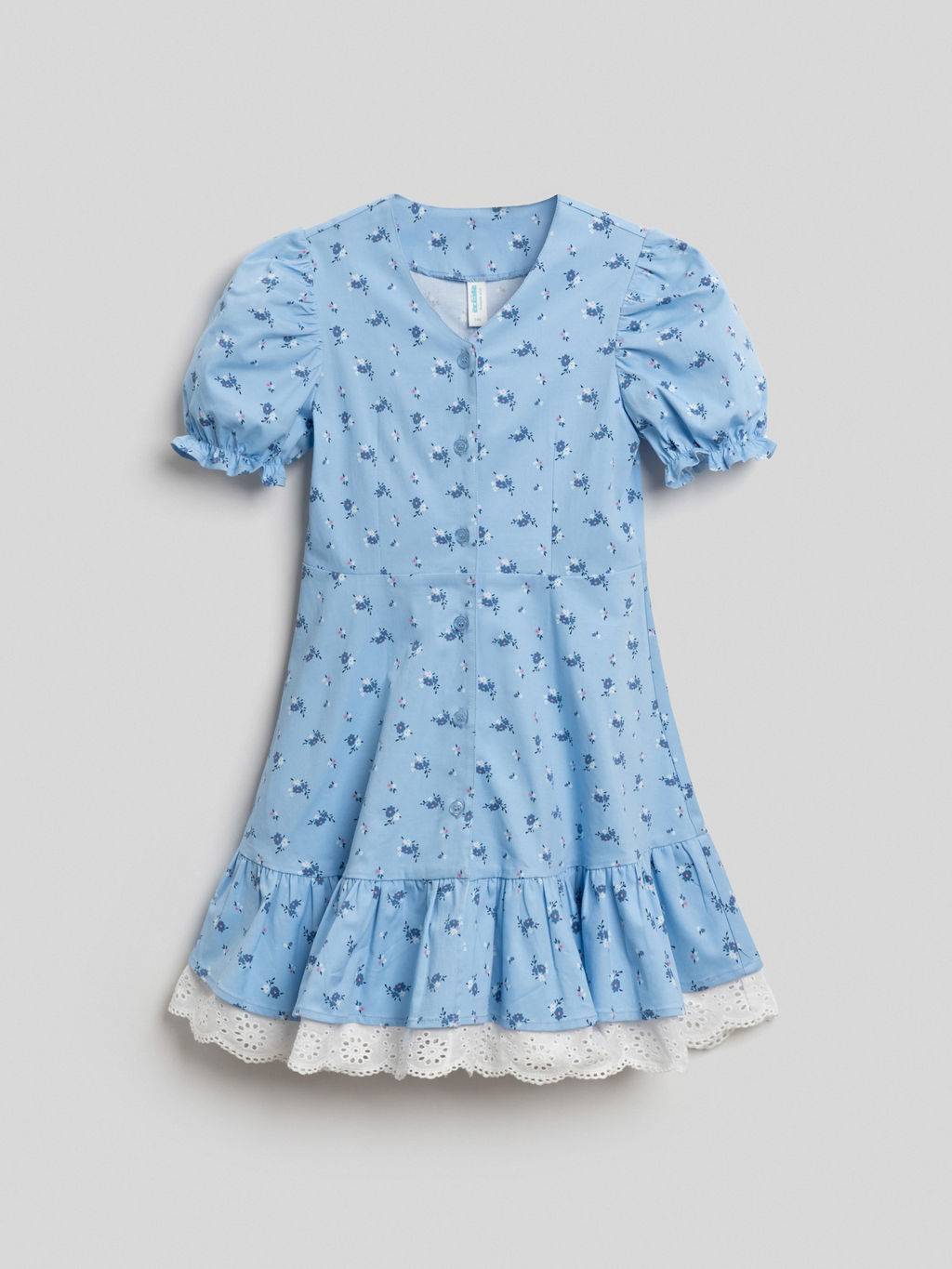 ACOOLA / Платье детское для девочек Valen голубой принт  фото 3