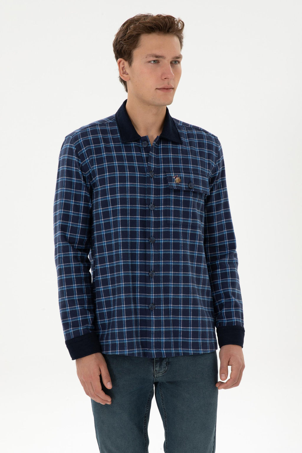 Erkek _ndigo Uzun Kollu G_mlek