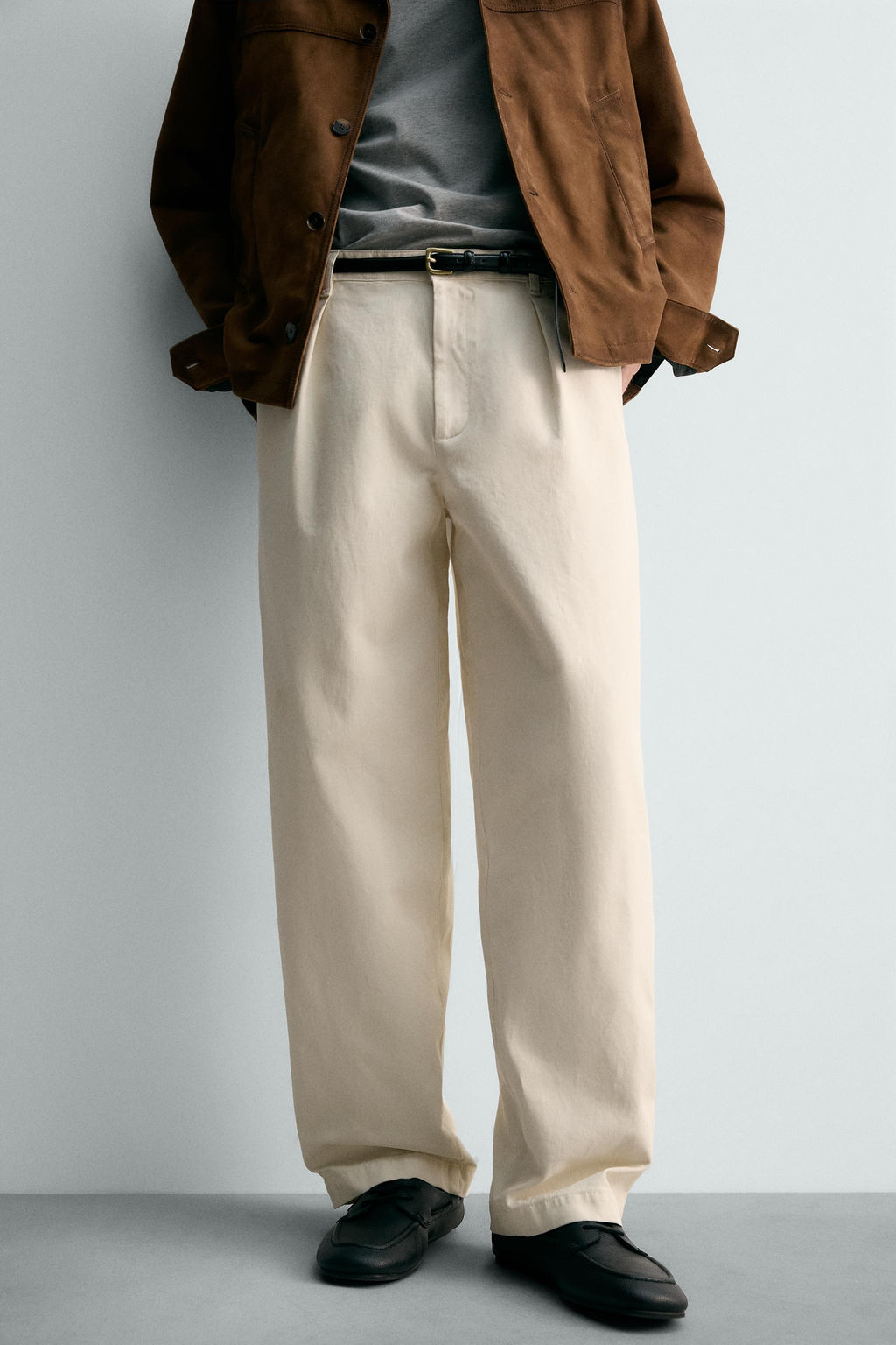 LIMITED EDITION RELAXED FIT PLEATED TROUSERS - Zara фото 5