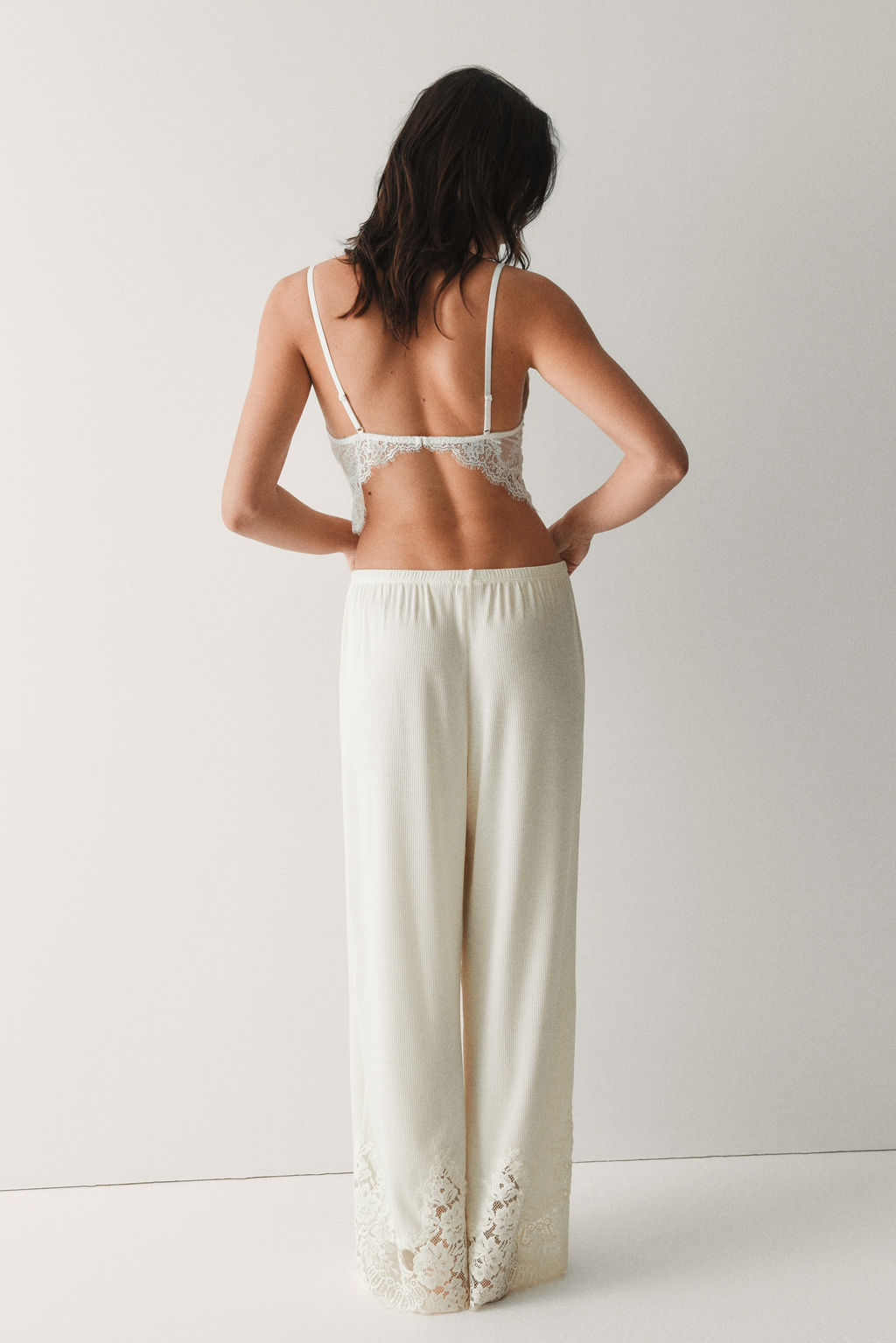 Pantal?n de pijama con ribete de encaje - H&m фото 7