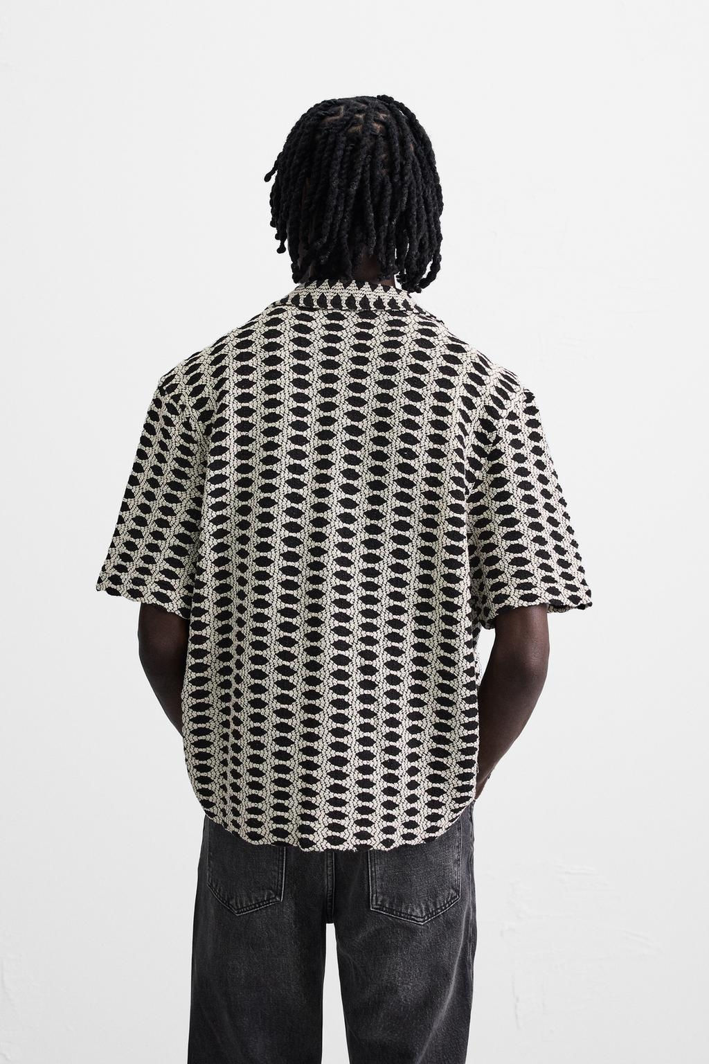 CONTRAST JACQUARD SHIRT - Zara фото 3