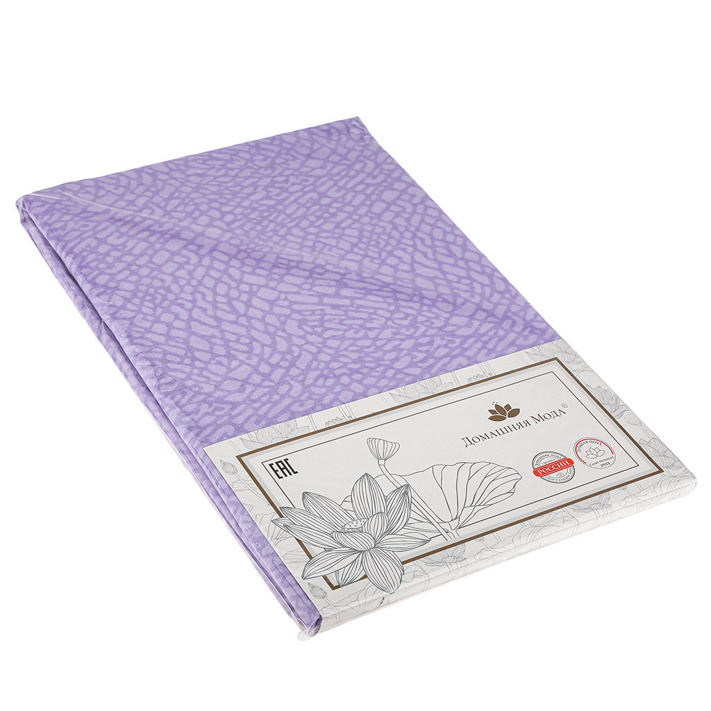 Простыня 1,5 спальная "Виола К" 150х220см, бязь 121г/м2, хлопок 100%, упаковка "классическая" ПВХ 28х41см, "Домашняя мода" (Россия)