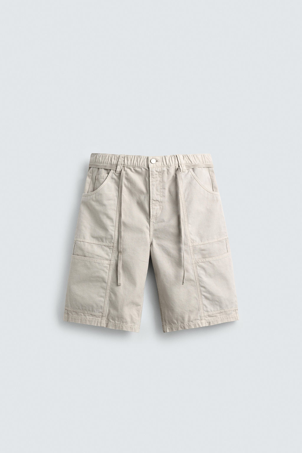 BERMUDA BAGGY FIT CINTUR?N / Piedra - Zara фото 7