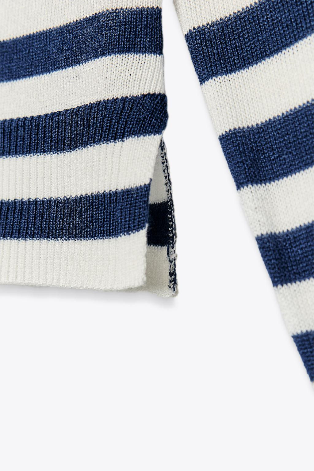 FINE KNIT STRIPED SWEATER - Zara фото 14
