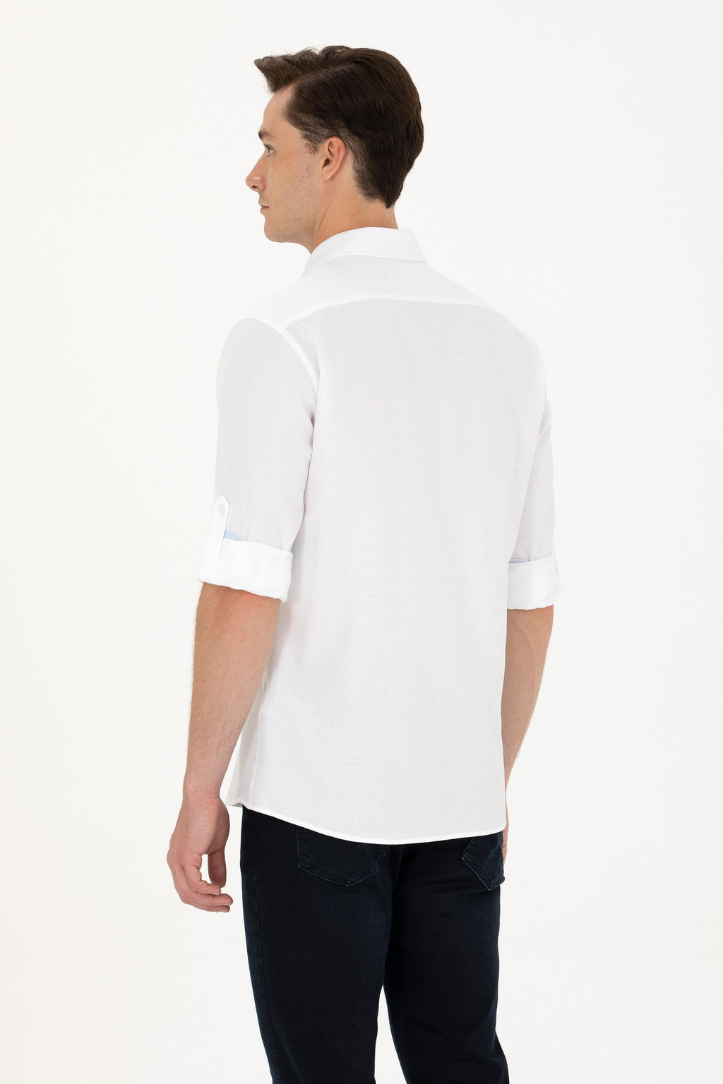 U. S. Polo Assn / Мужская белая рубашка с длинным рукавом - U.s. polo assn фото 19
