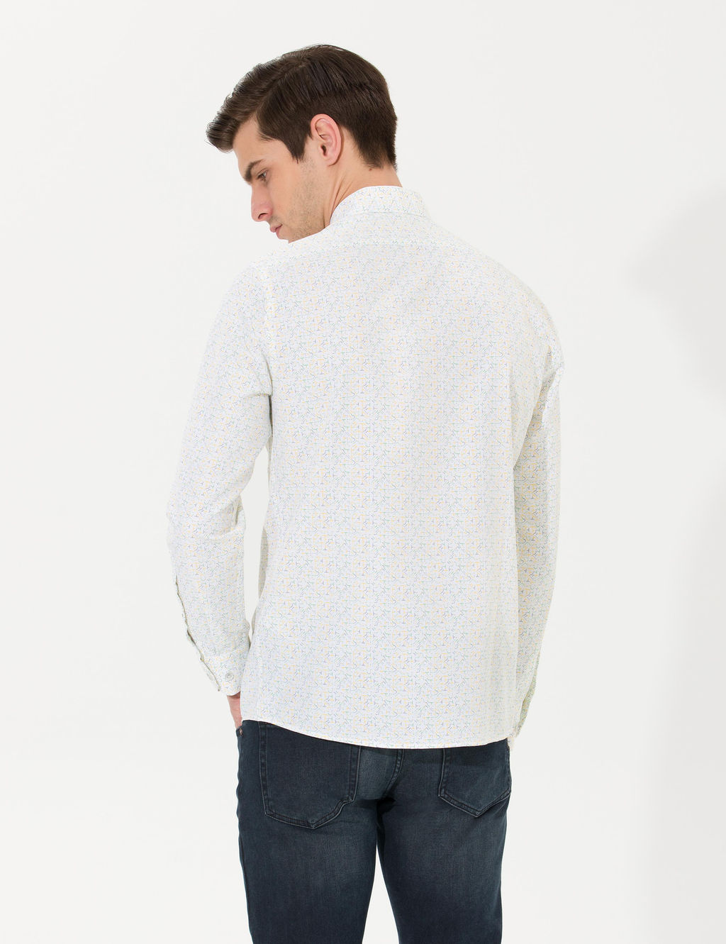 A__k Sar_ Slim Fit Uzun Kollu G_mlek
