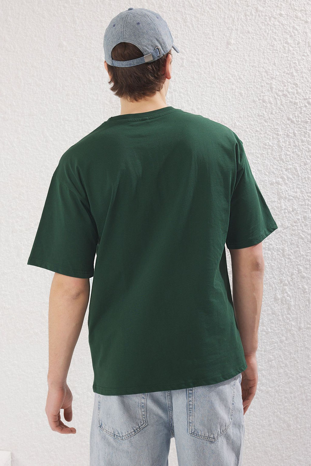 TRENDYOL MAN Siyah Oversize/Genis Kesim Bask?l? Kal?n %100 Pamuk Tok Kumas T-shirt TMNSS25TS00022 - Trendyolmilla фото 2