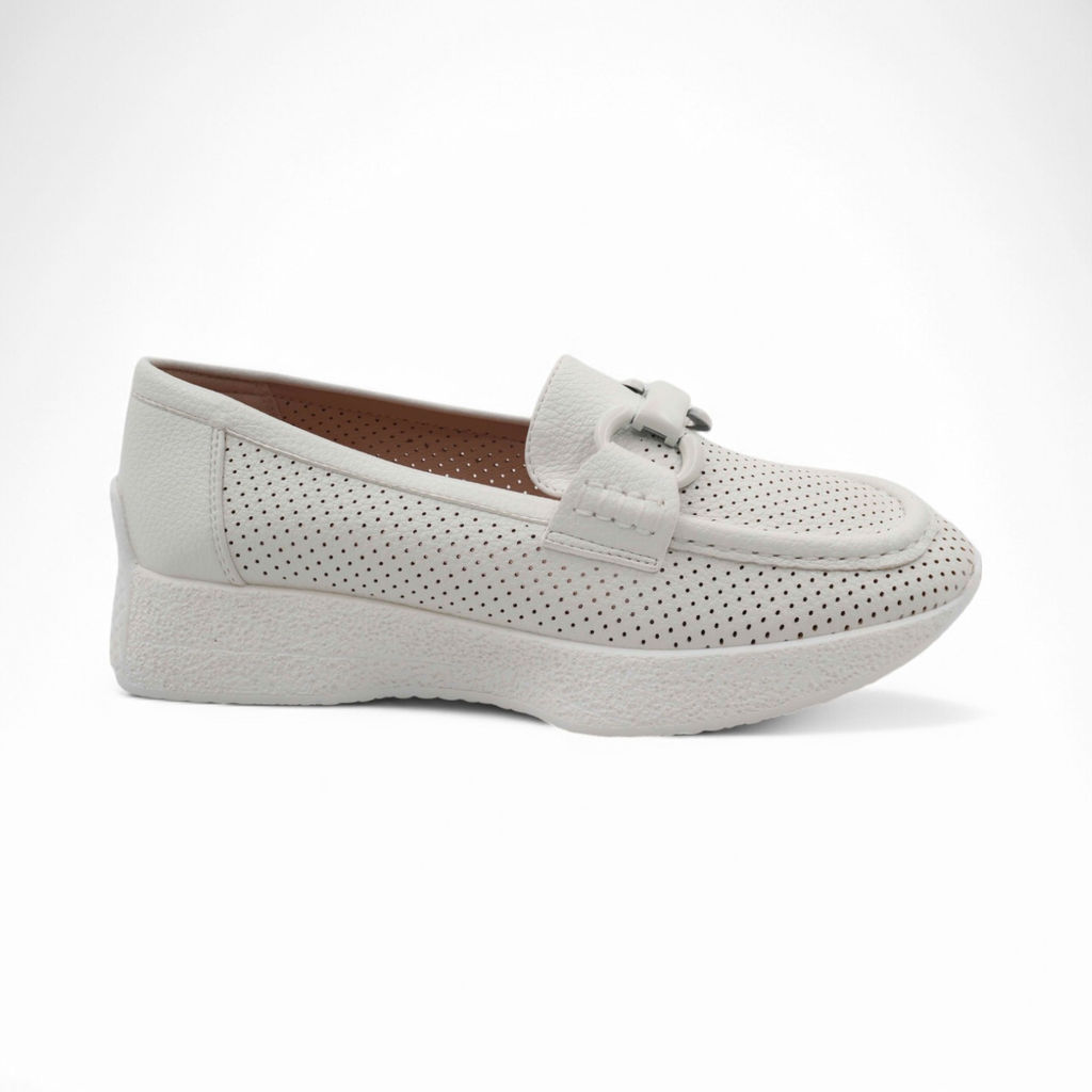 Лоферы женские F629-2 белые - Sport фото 2