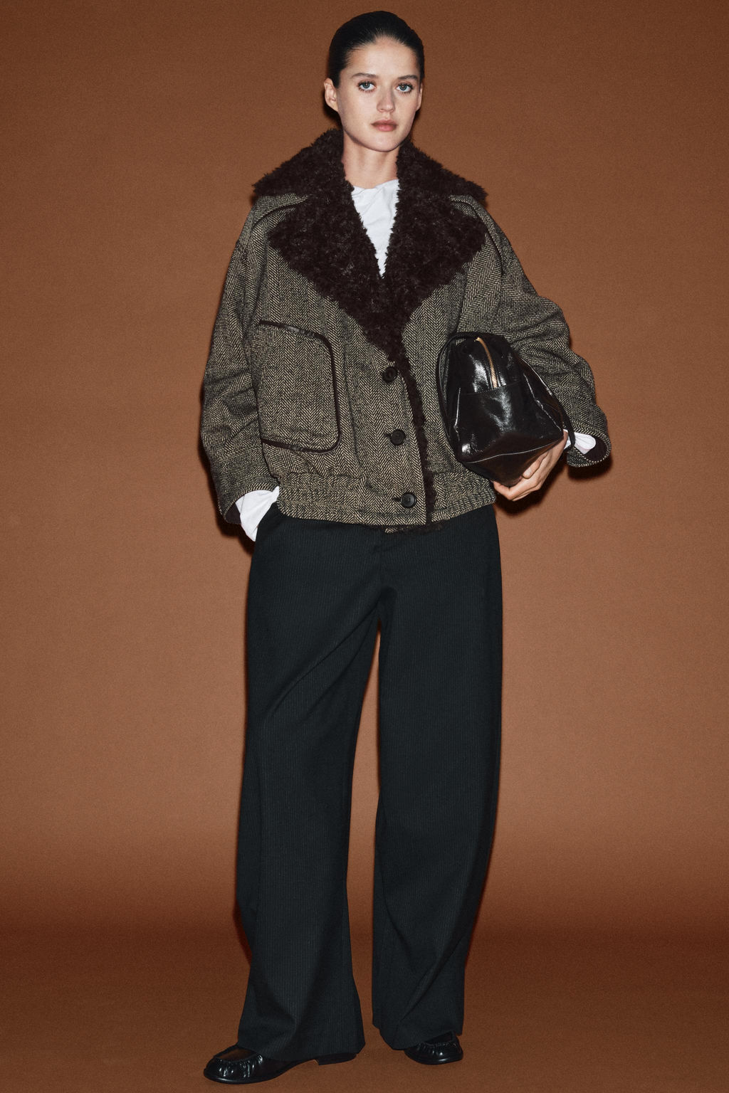 PINSTRIPED PLEATED TROUSERS ZW COLLECTION - Zara фото 3