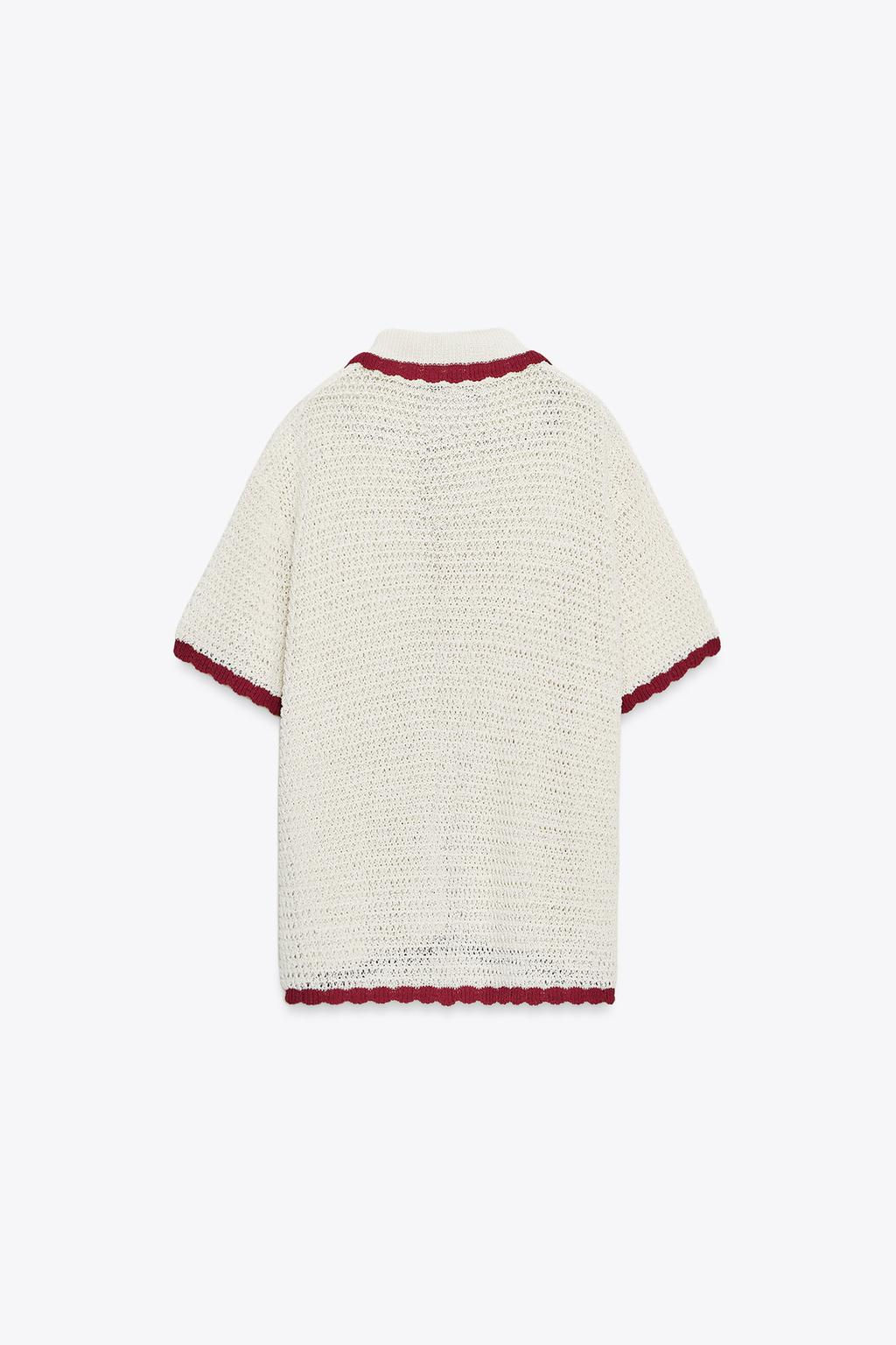 KNITTED POLO CARDIGAN - Zara фото 6