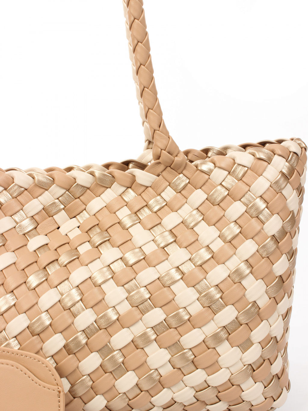 LACCOMA сумка СУ1056-мультицвет бежевый эко кожа хлопок  фото 3