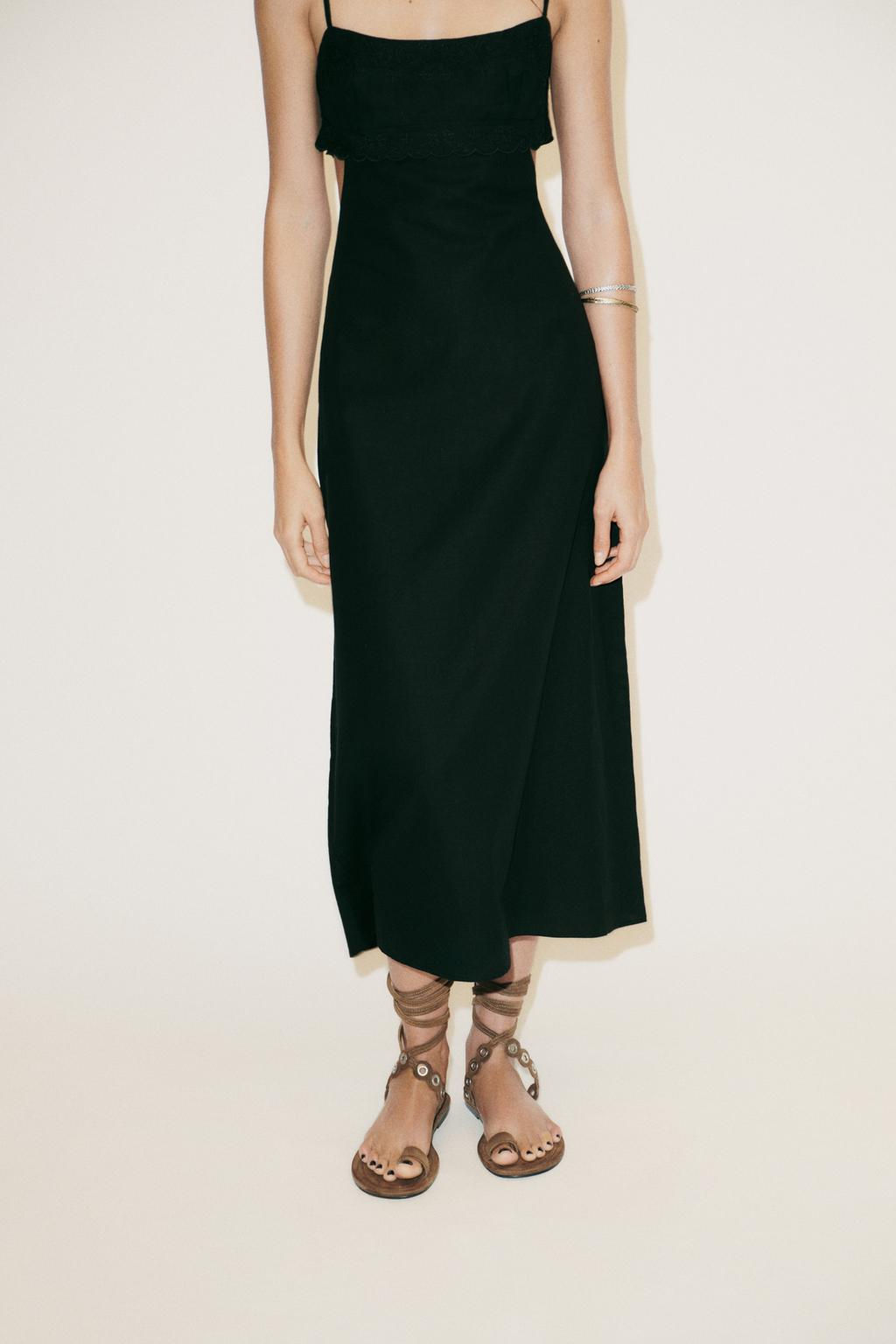 CUT-OUT EMBROIDERED DRESS - Zara фото 3
