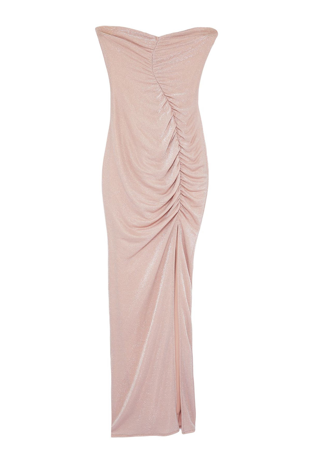 Pudra Par?lt?l? Vucuda Oturan Drapeli Orme Uzun Abiye Elbise TPRSS24AE00128 - Trendyolmilla фото 6