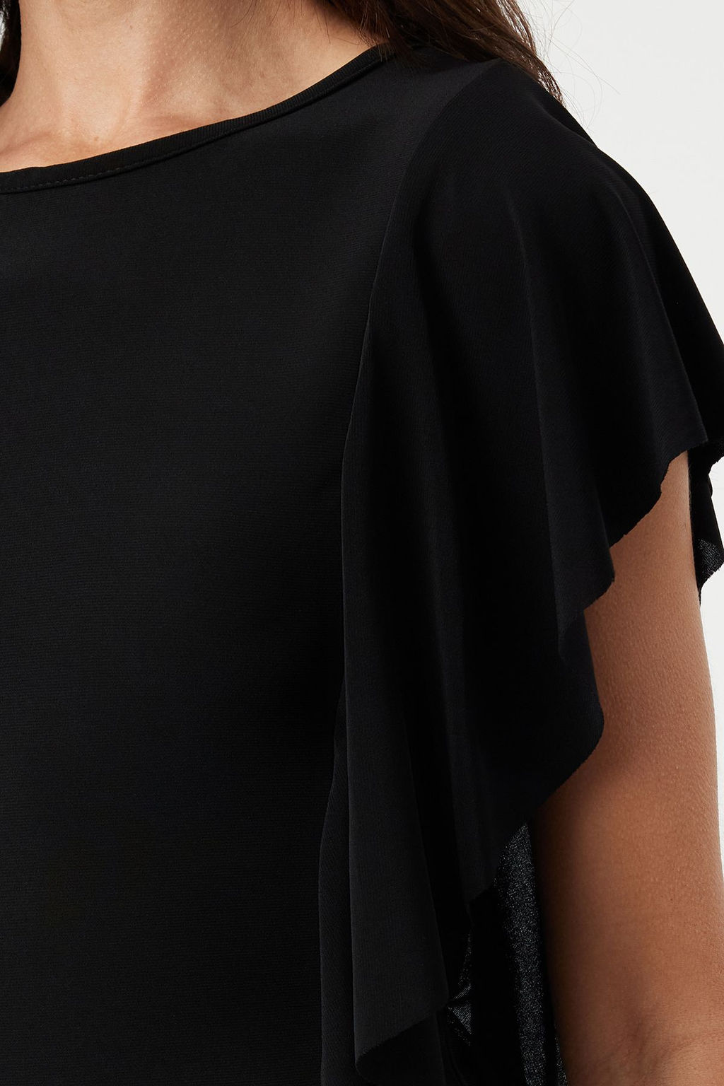 Trendyolmilla Siyah Kollar? F?rf?r Detayl? Bisiklet Yaka Esnek Orme Bluz TWOSS24BZ00636  фото 4