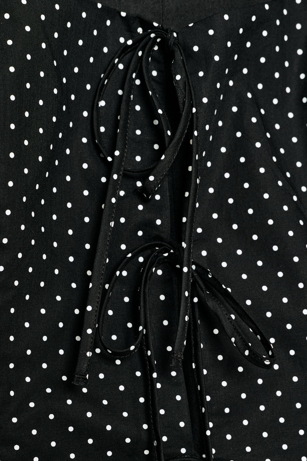 CAMISA POPEL?N ABERTURA LAZADAS LUNARES / Negro / Blanco - Zara фото 7