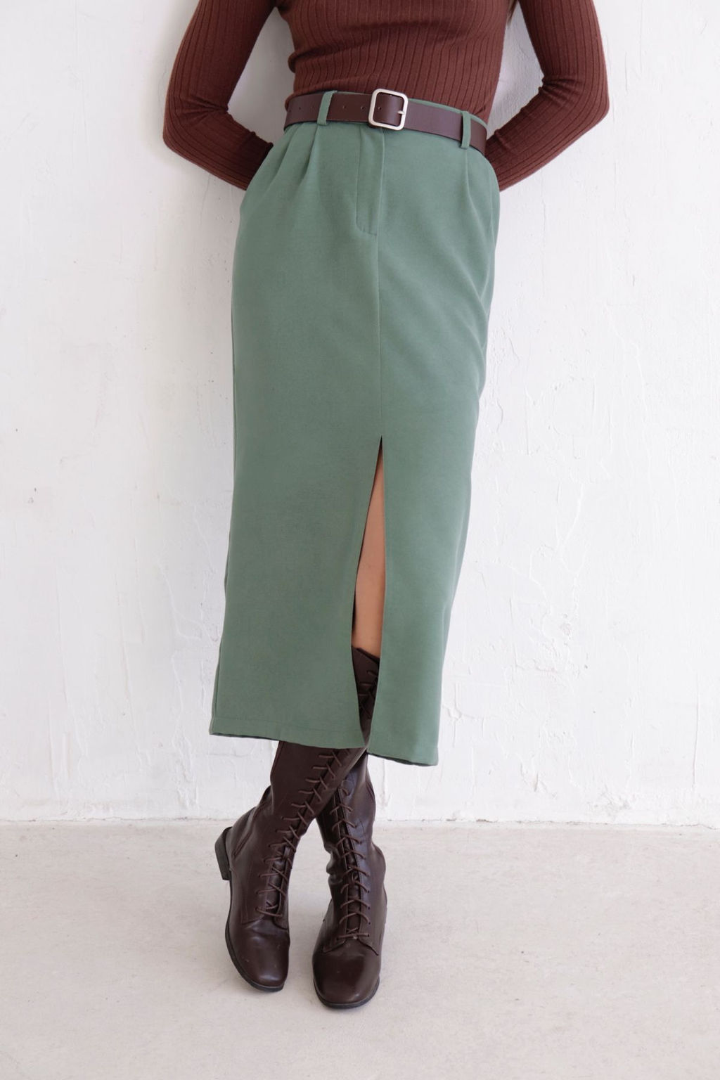 Юбка миди-макси с разрезом спереди - Martichelli фото 31