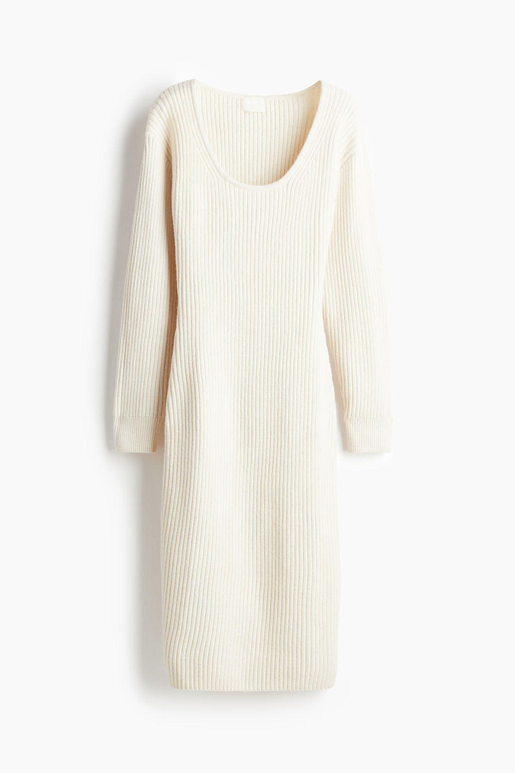 Vestido en punto de canale con escote en U - H&m фото 5