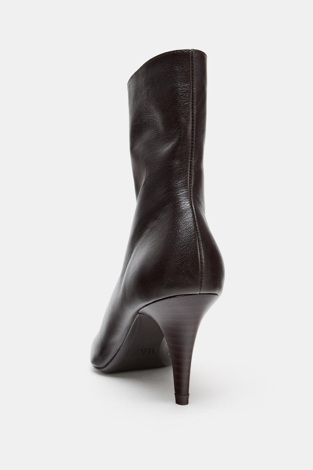 LEATHER HEELED ANKLE BOOTS - Zara фото 14