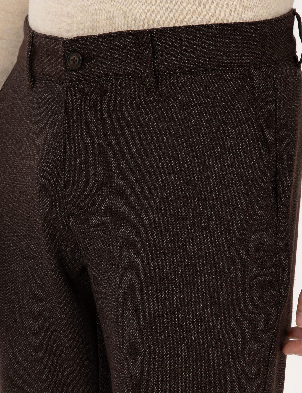 Kahverengi Slim Fit Kanvas Pantolon - Pierre cardin фото 5