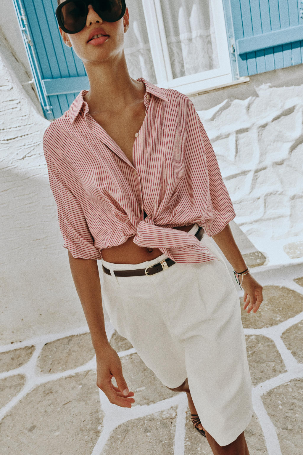 CAMISA RAYAS NUDO / Raya Roja