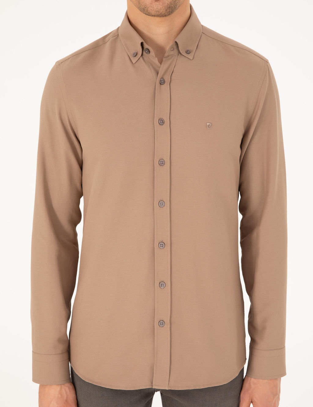 A__k Kahverengi Slim Fit Uzun Kollu G_mlek