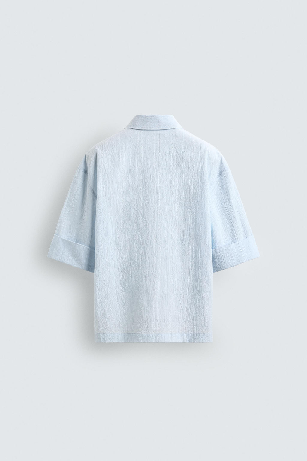 CAMISA POLO BOXY FIT TEXTURA / Celeste - Zara фото 8