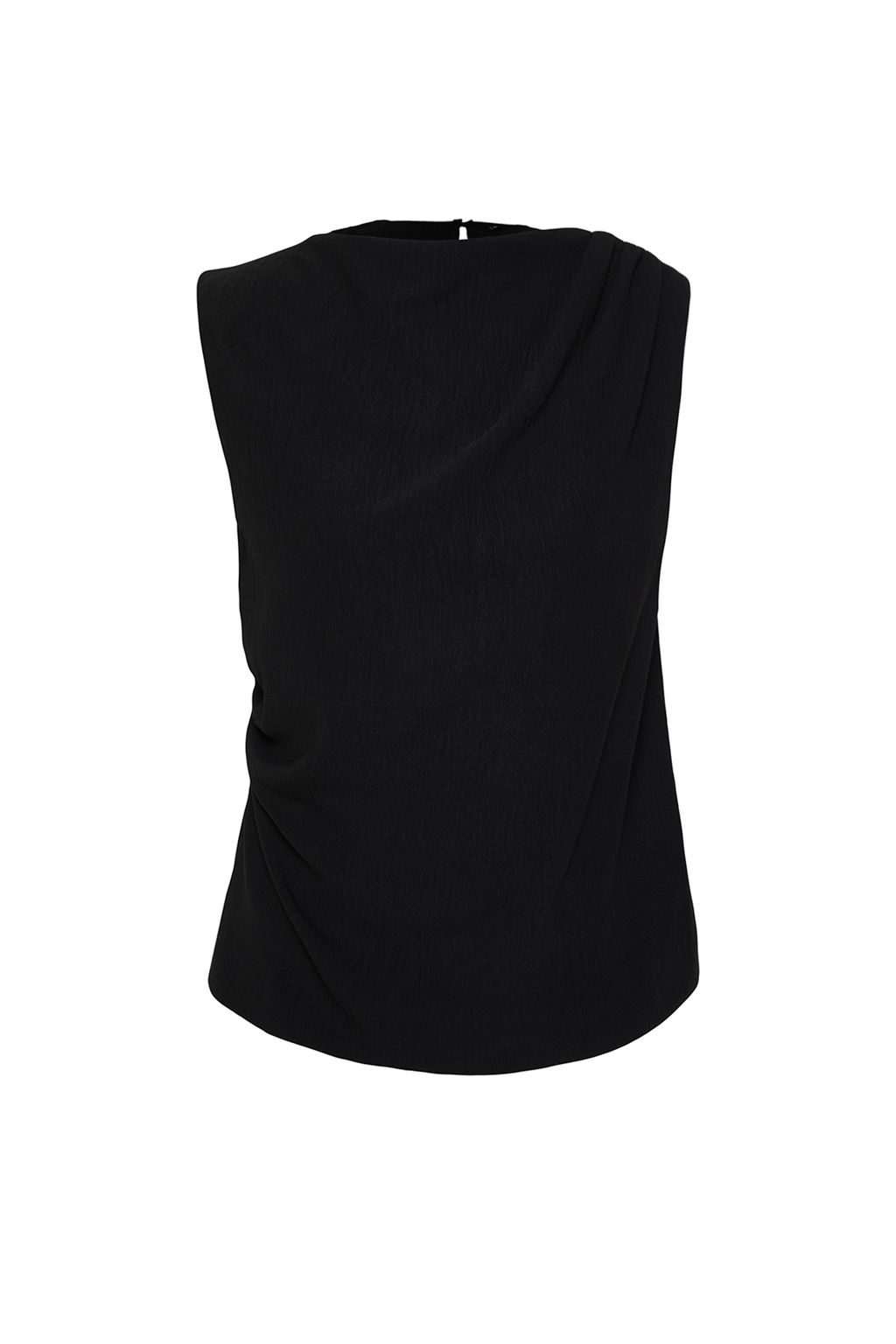 Trendyolmilla Ekru Buzgu Detayl? Bisiklet Yaka Kolsuz Dokuma Bluz TWOSS24BZ00343 фото 17