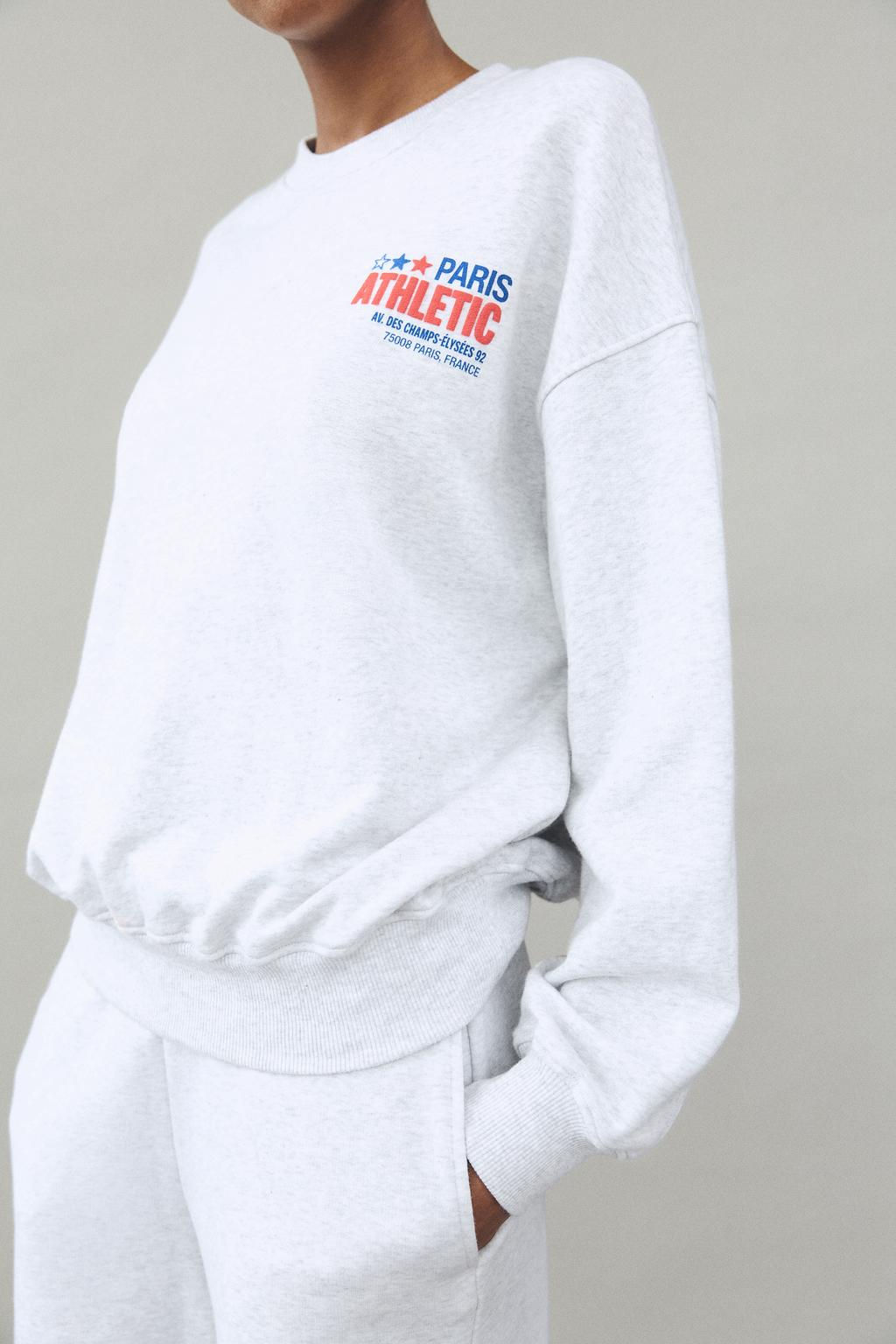 SWEATSHIRT WITH RAISED SLOGAN - Zara фото 2
