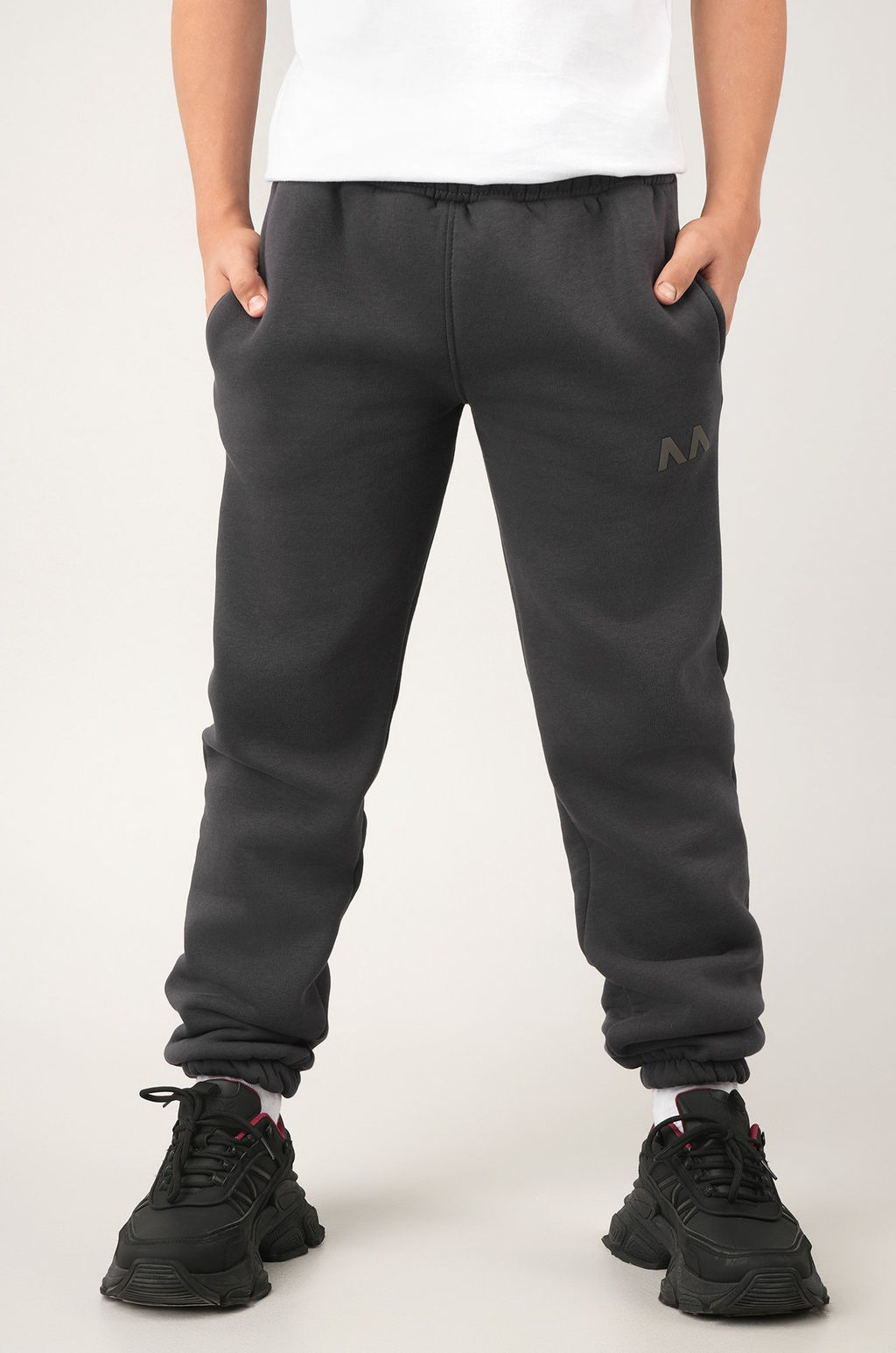 Детские брюки-джоггеры из футера с начесом Happyfox