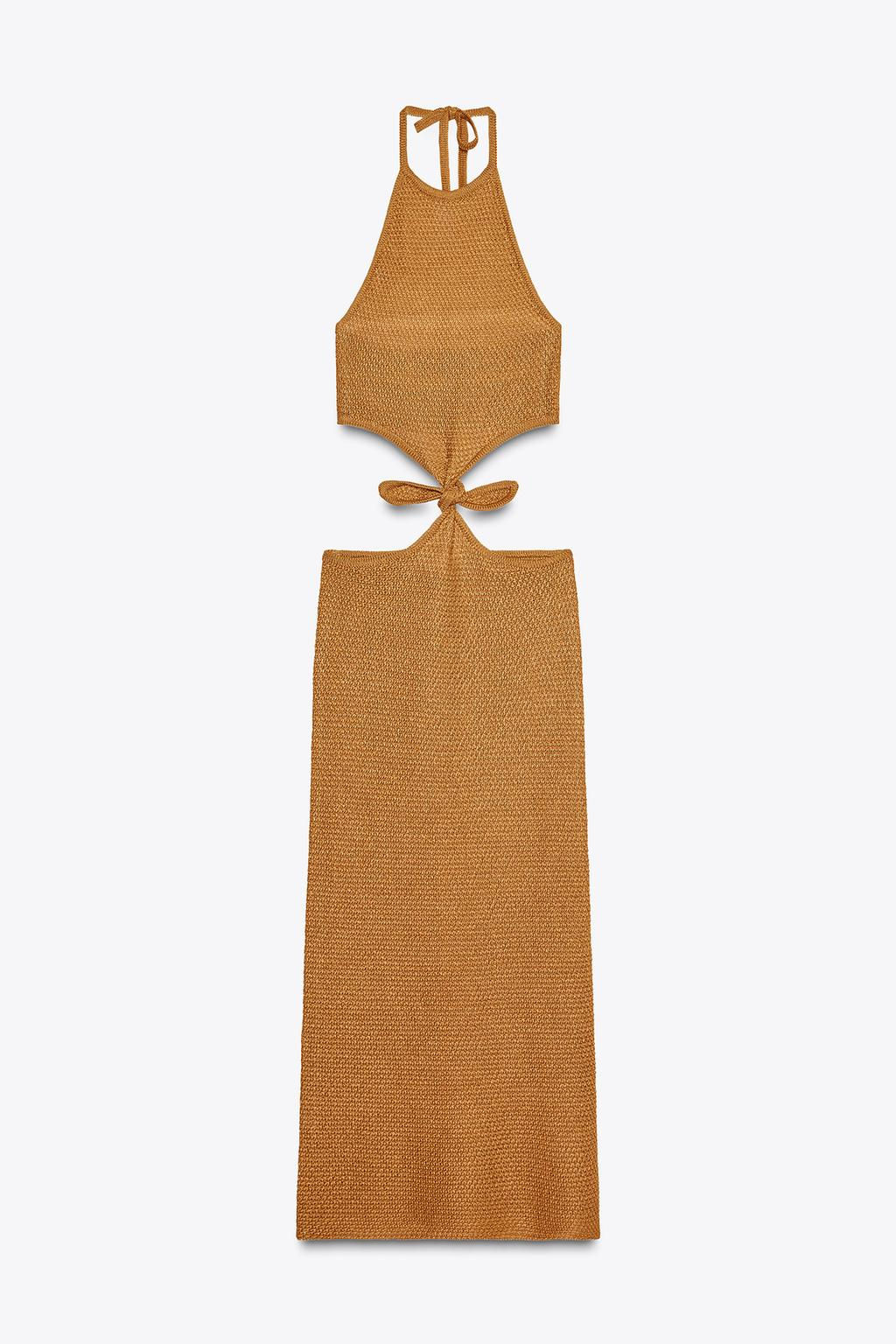HALTER KNIT DRESS WITH CUT OUT DETAIL - Zara фото 2