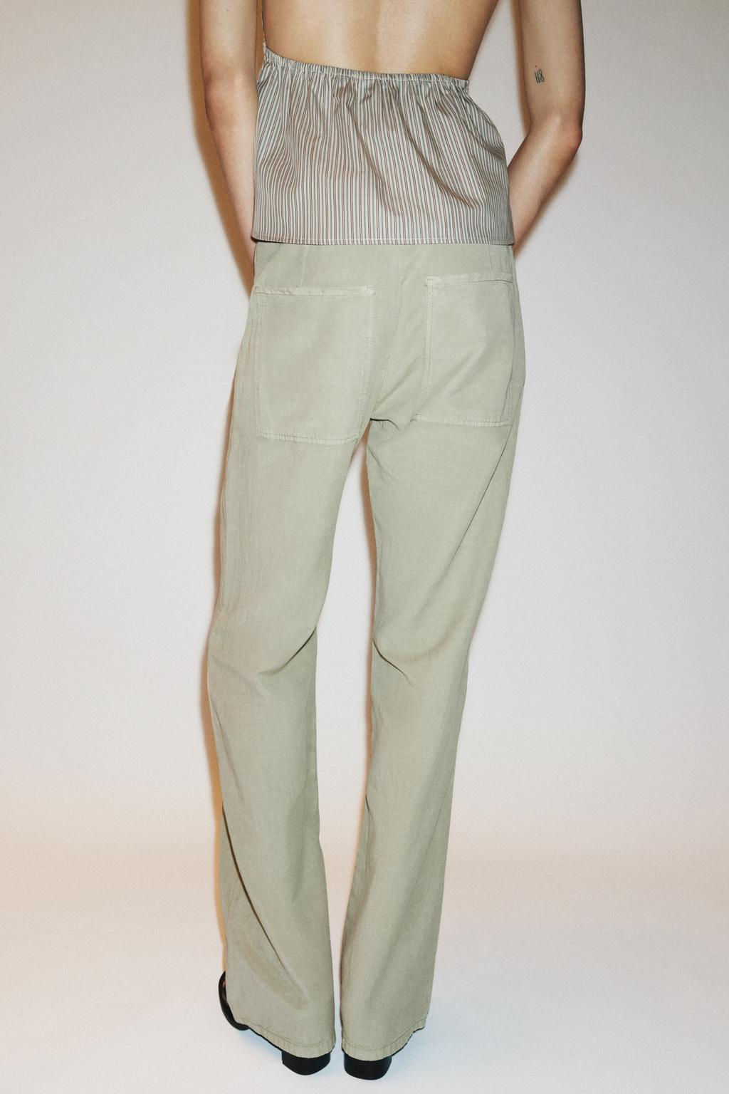 STRAIGHT PYJAMA TROUSERS - Zara фото 3