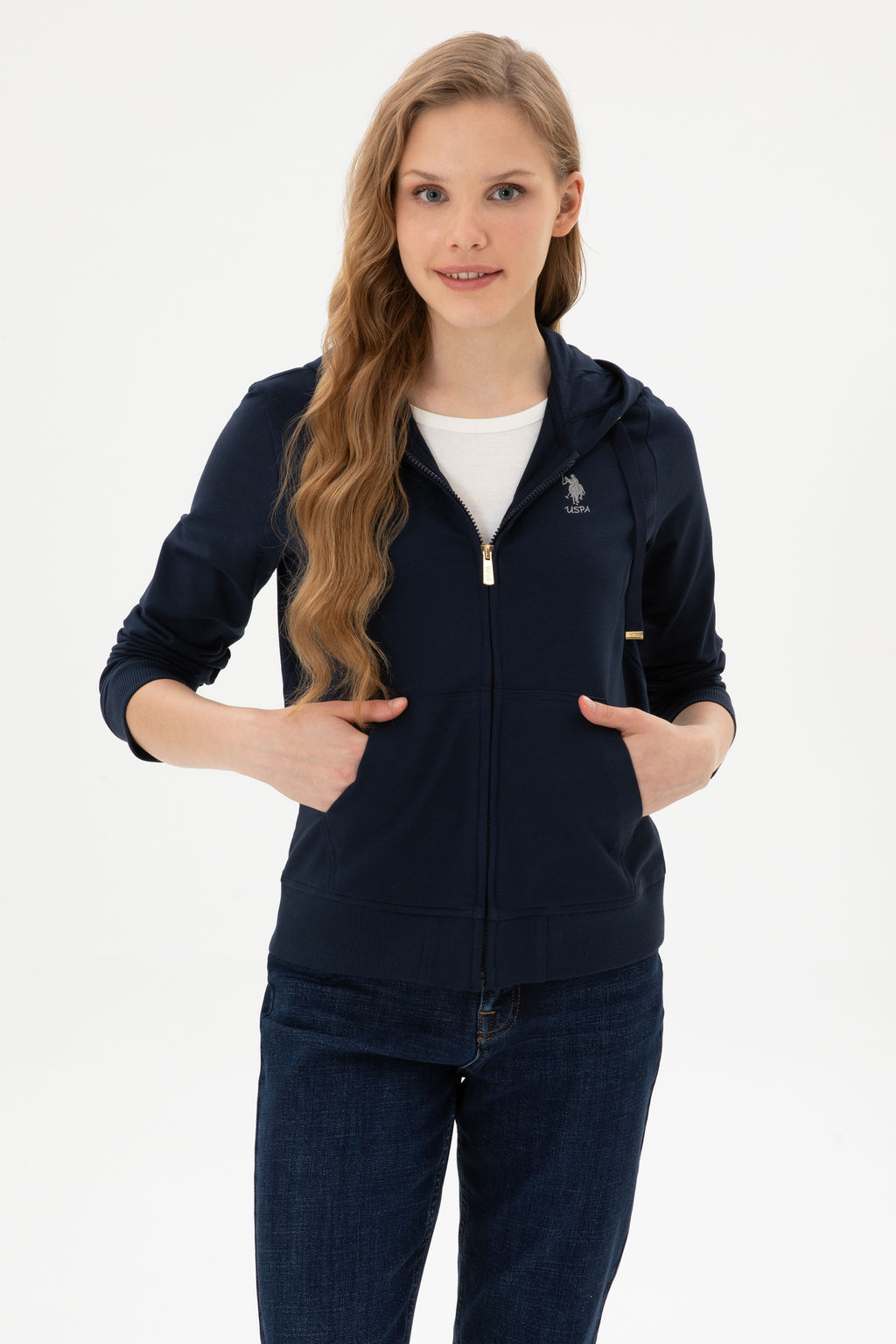 Kad_n Lacivert Sweatshirt Sepette S_rpriz _ndirim - U.s. polo assn фото 8