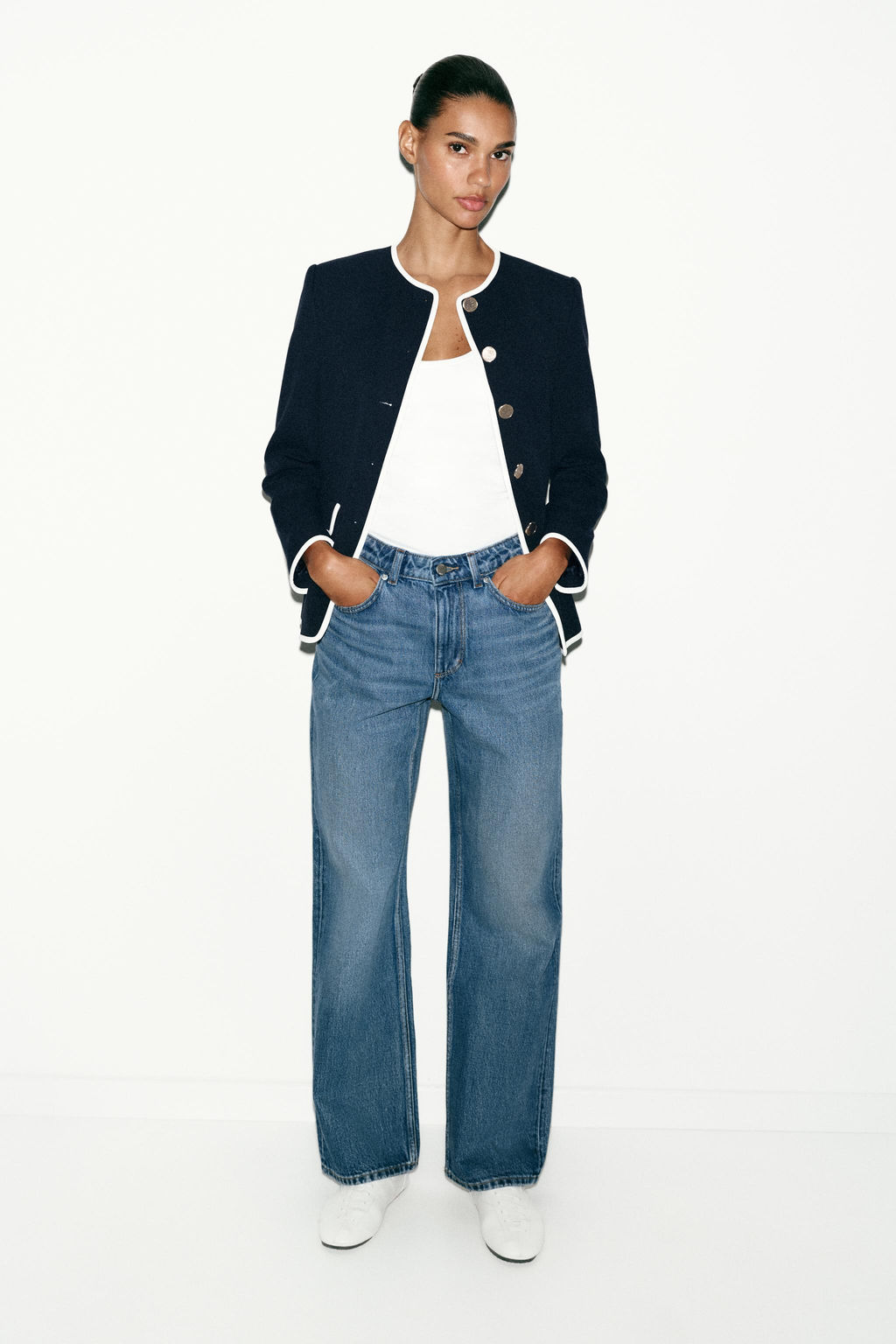 JEANS Z1975 STRAIGHT HIGH WAIST LONG LENGTH - Zara фото 37