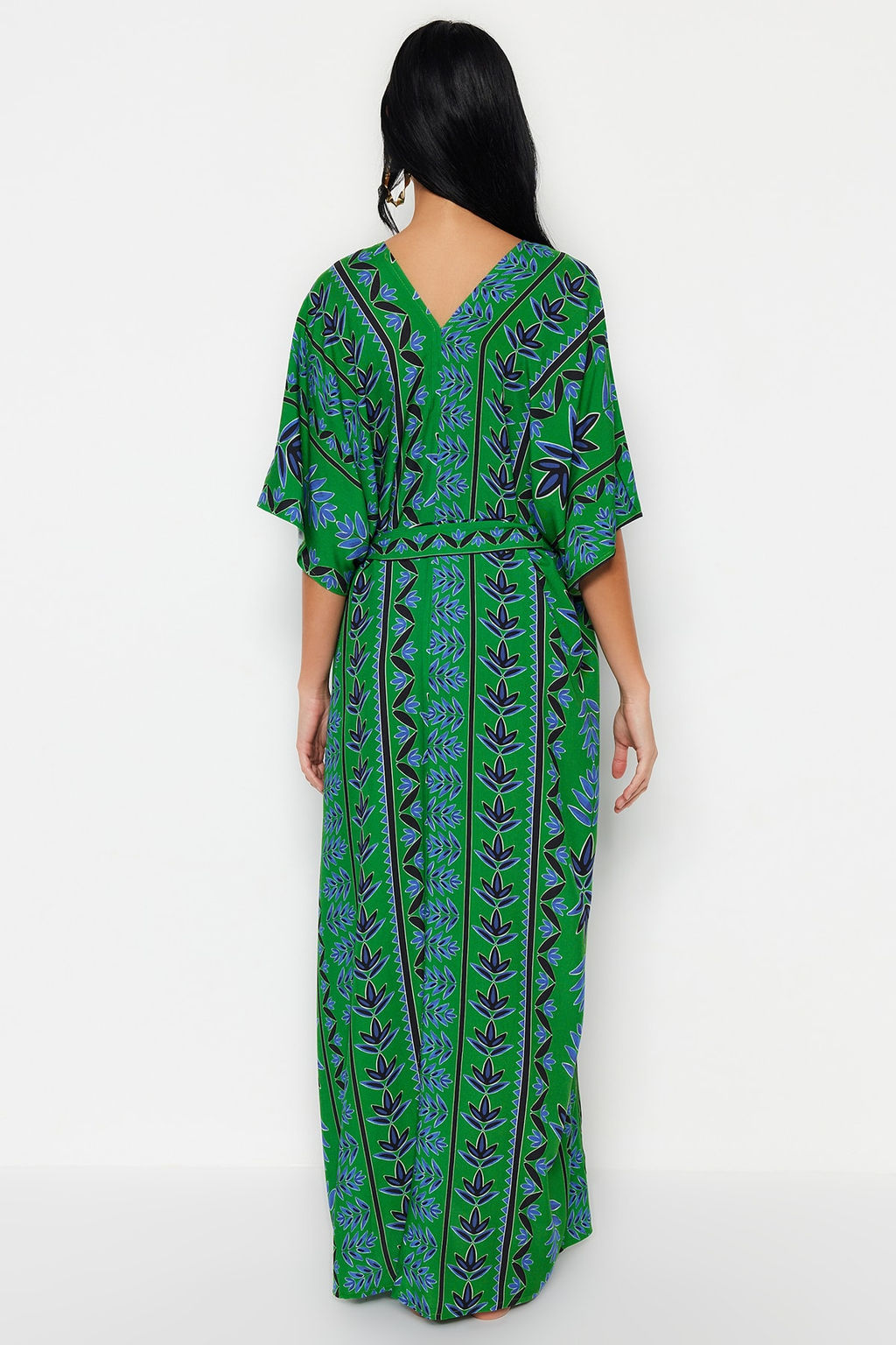 Yesil Etnik Desenli Kimono&Kaftan TBESS23KM00093 - Trendyolmilla фото 4