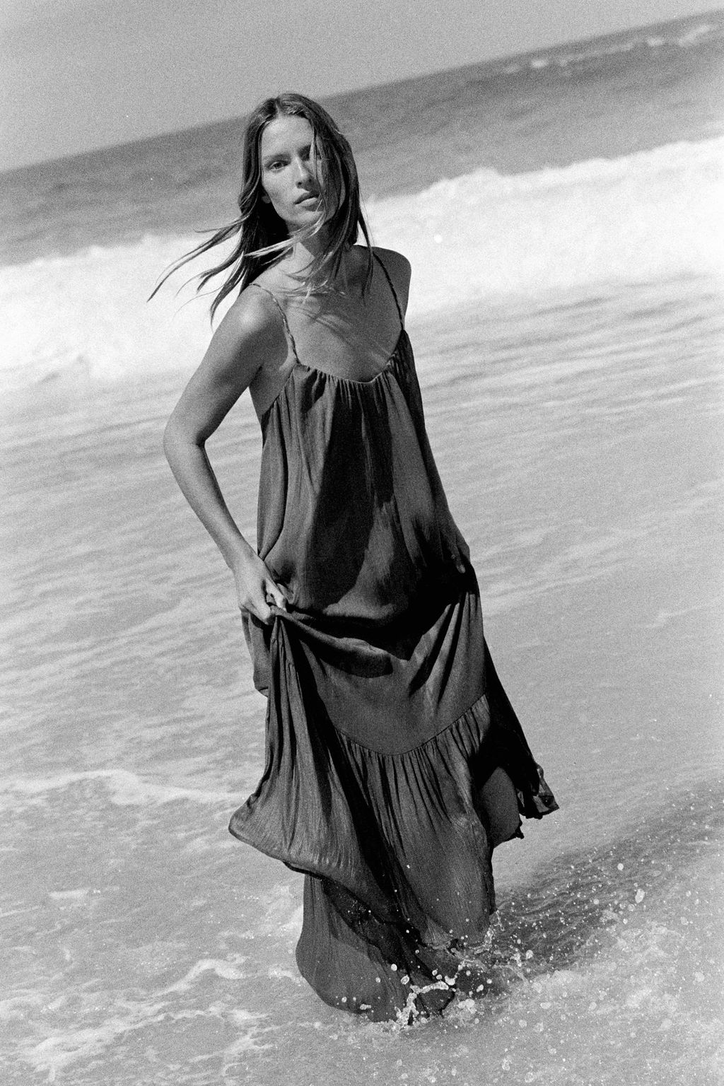 VESTIDO FLUIDO ABALORIOS / Granate claro - Zara фото 4