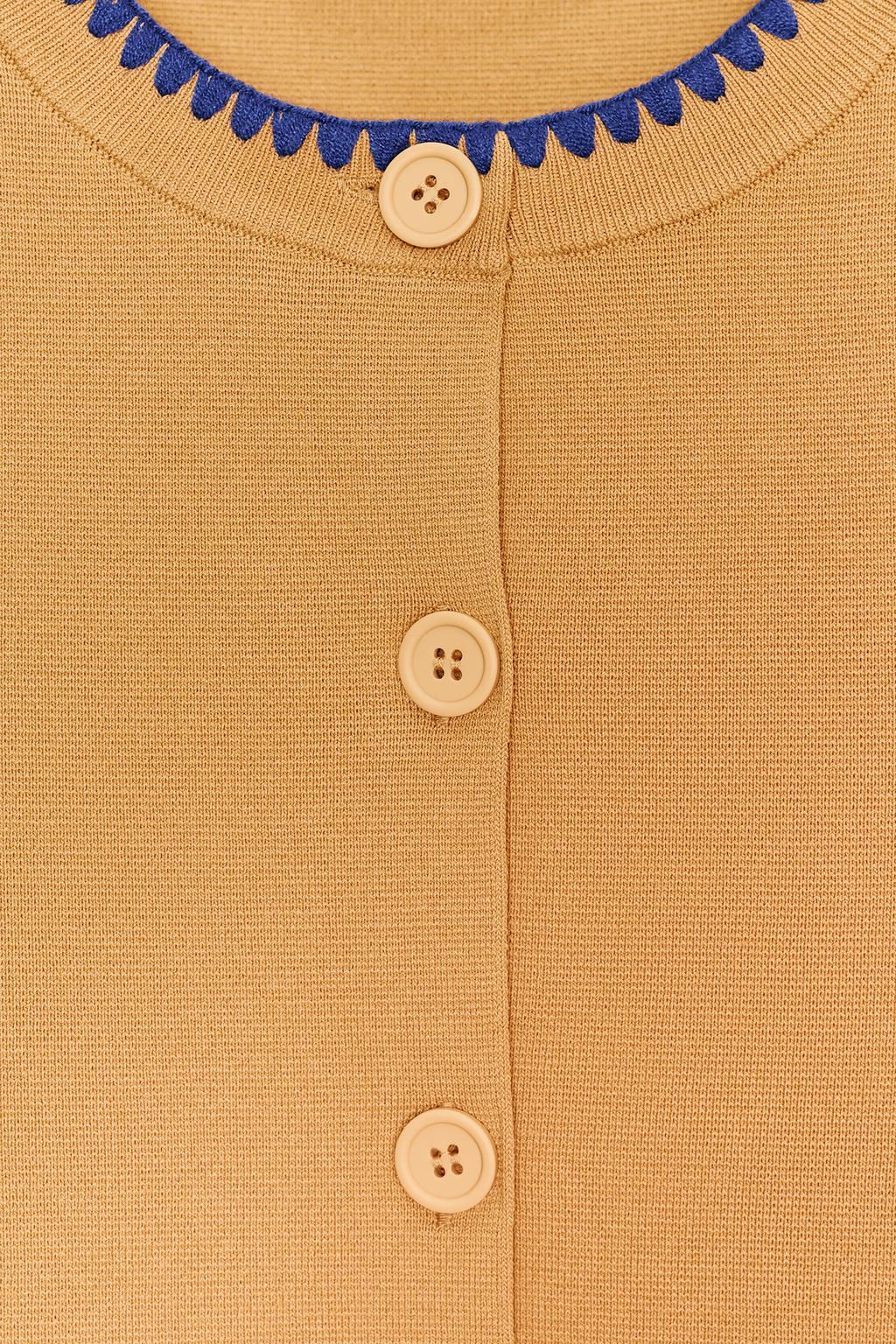 CARDIGAN WITH CONTRAST EMBROIDERY - Zara фото 4