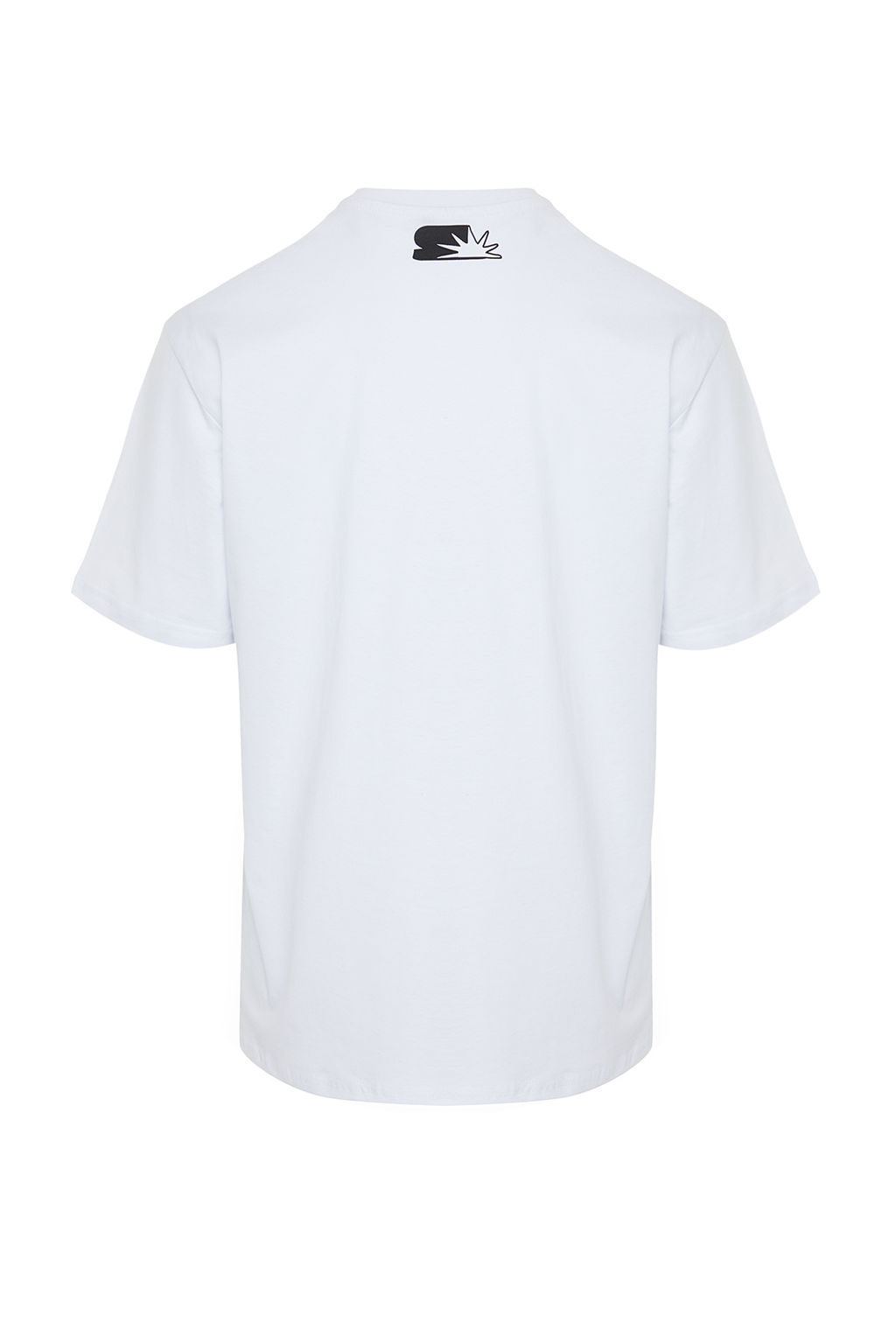 Siyah Oversize/Genis Kesim Yaz? Bask?l? Renk Bloklu %100 Pamuklu K?sa Kol T-Shirt TMNSS24TS00129 - Trendyolmilla фото 8
