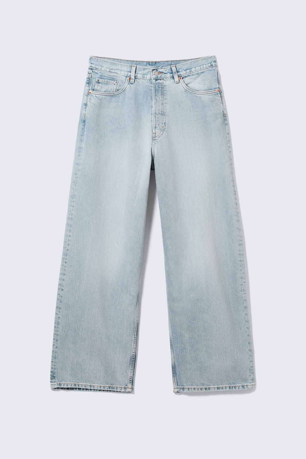 Vaqueros unisex de tiro medio y pernera baggy holgada Astro - H&m фото 14